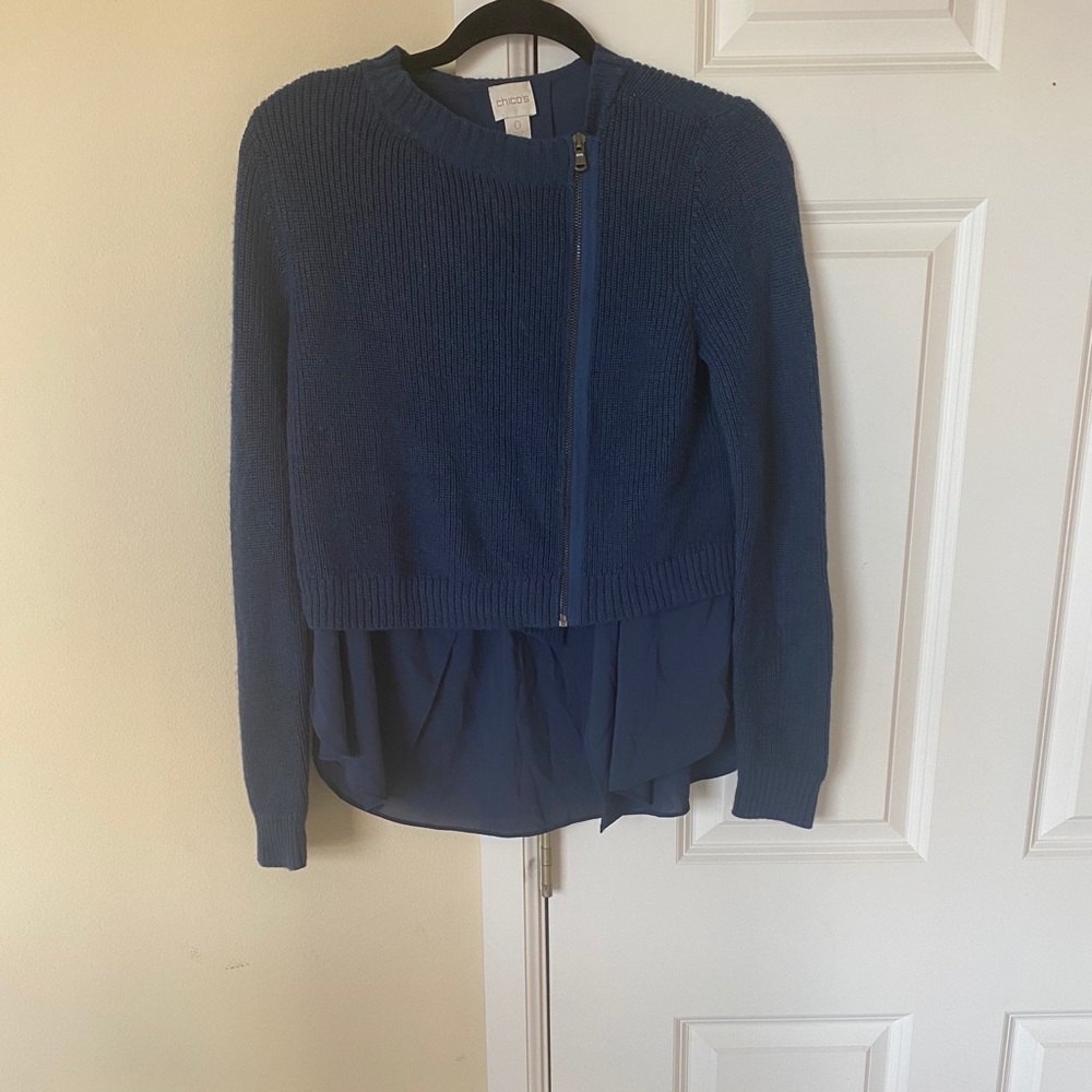 Chico’s Zip Up Sweater Sz 0